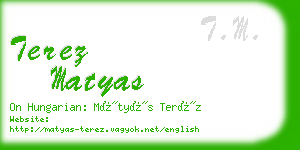 terez matyas business card